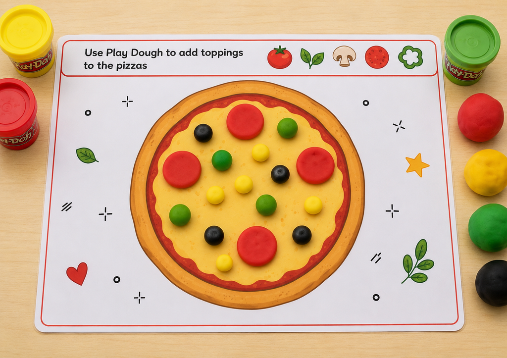 Playdough Mats + playdough pack + erasable pen