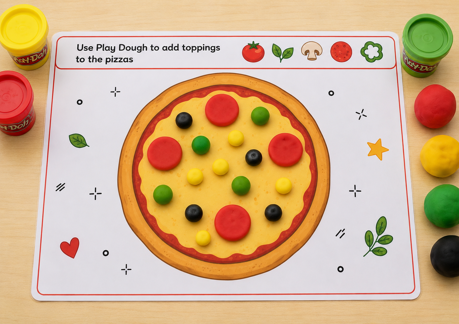 Playdough Mats + playdough pack + erasable pen