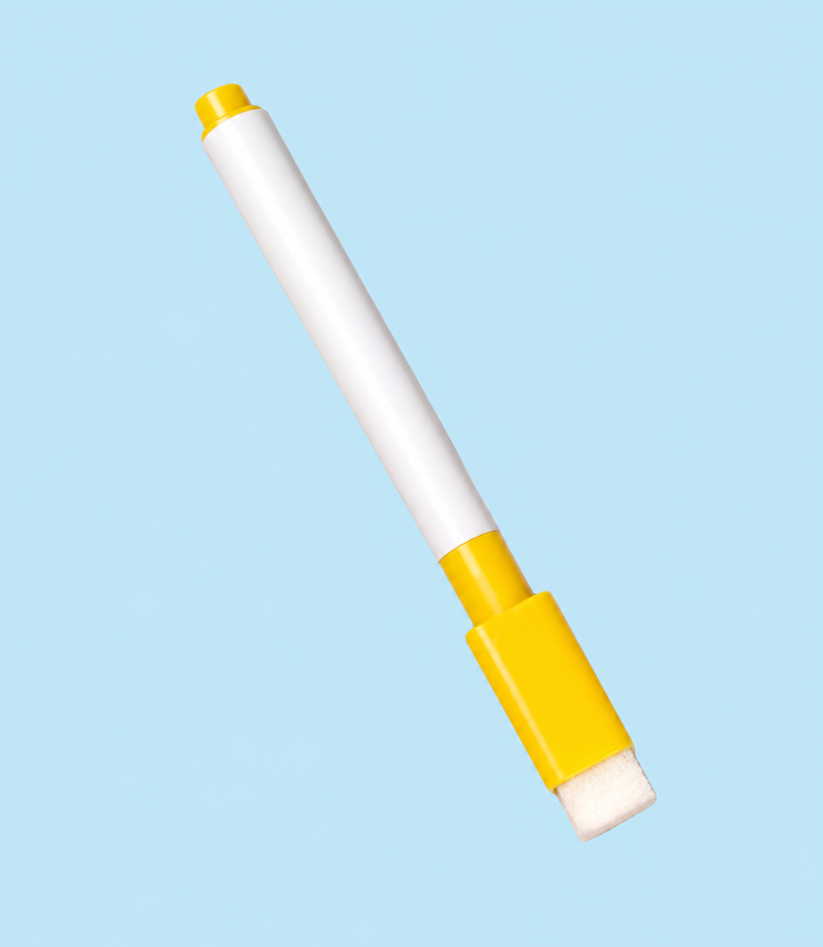 Write & wipe pen with eraser cap